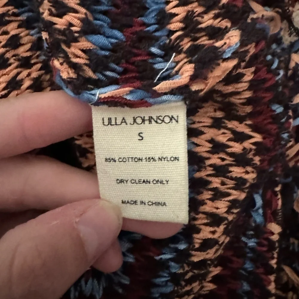 Ulla Johnson-SET Multicolored Stripe Shortsleeve Top and Matching Fringe Skirt